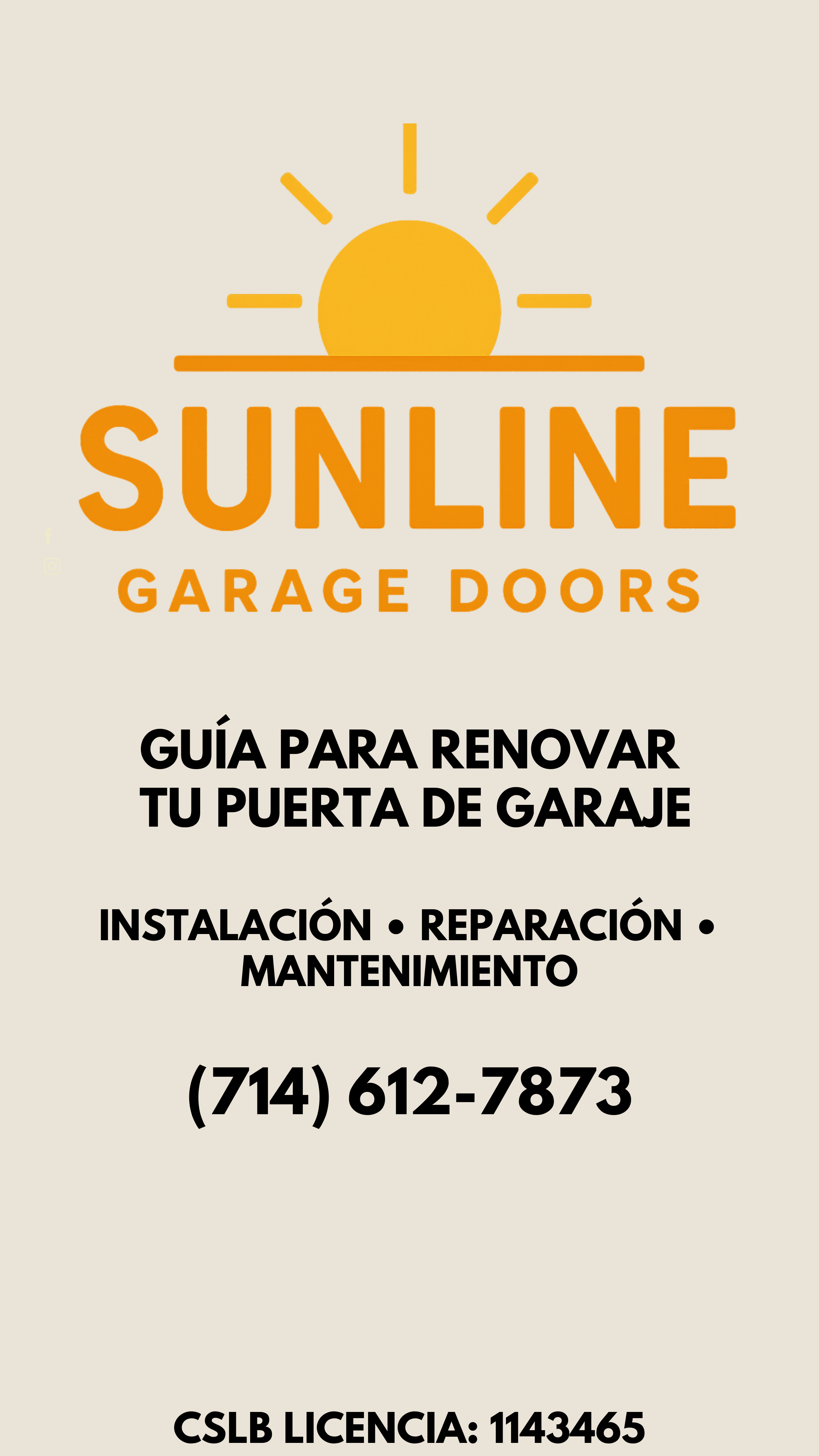 Portada de Sunline Garage Doors